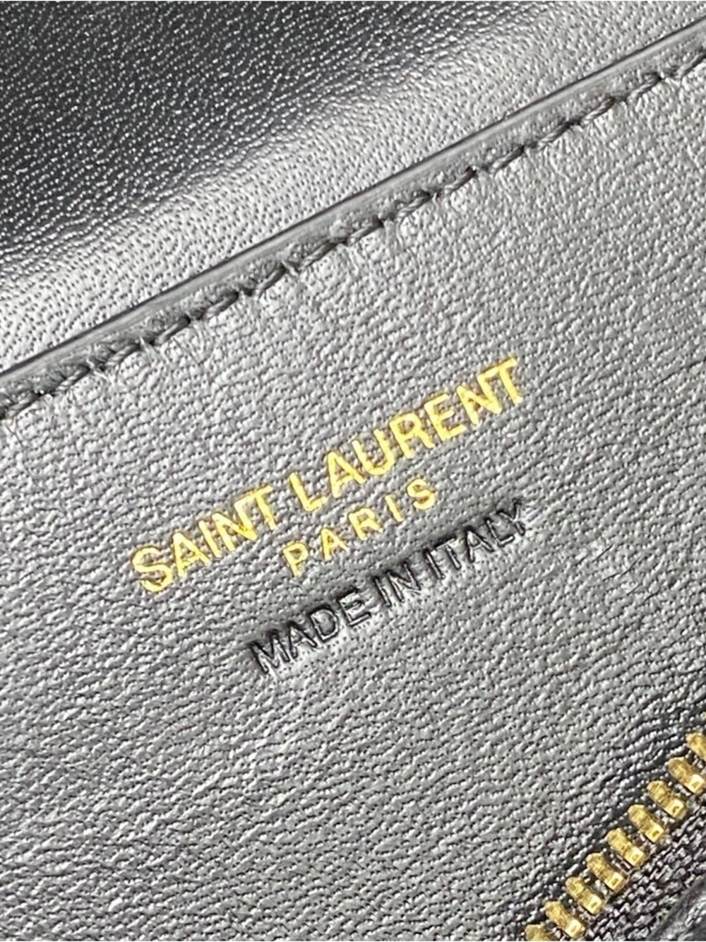Saint Laurent Black Quilted Leather Mini Vanity Bag with Gold Hardware - Picture 9 of 9